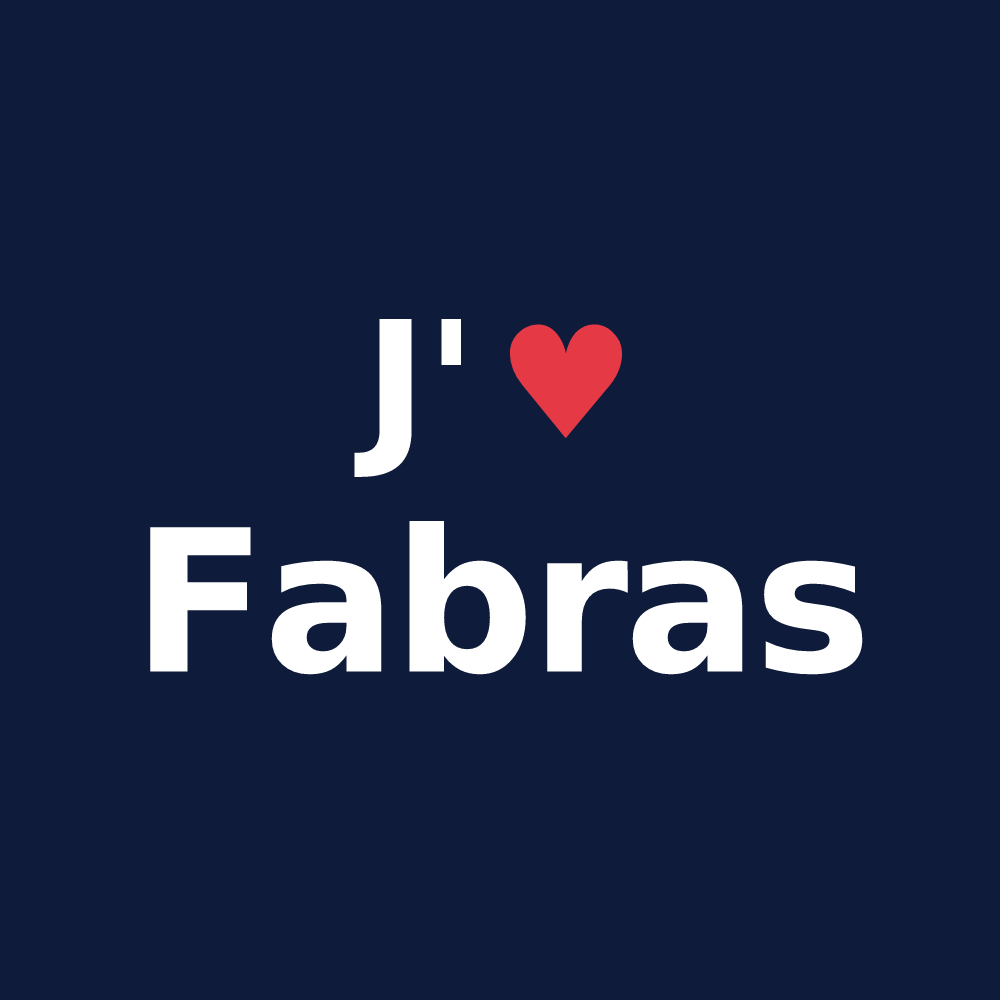T-shirt personnalisé Fabras — design J'aime Fabras
