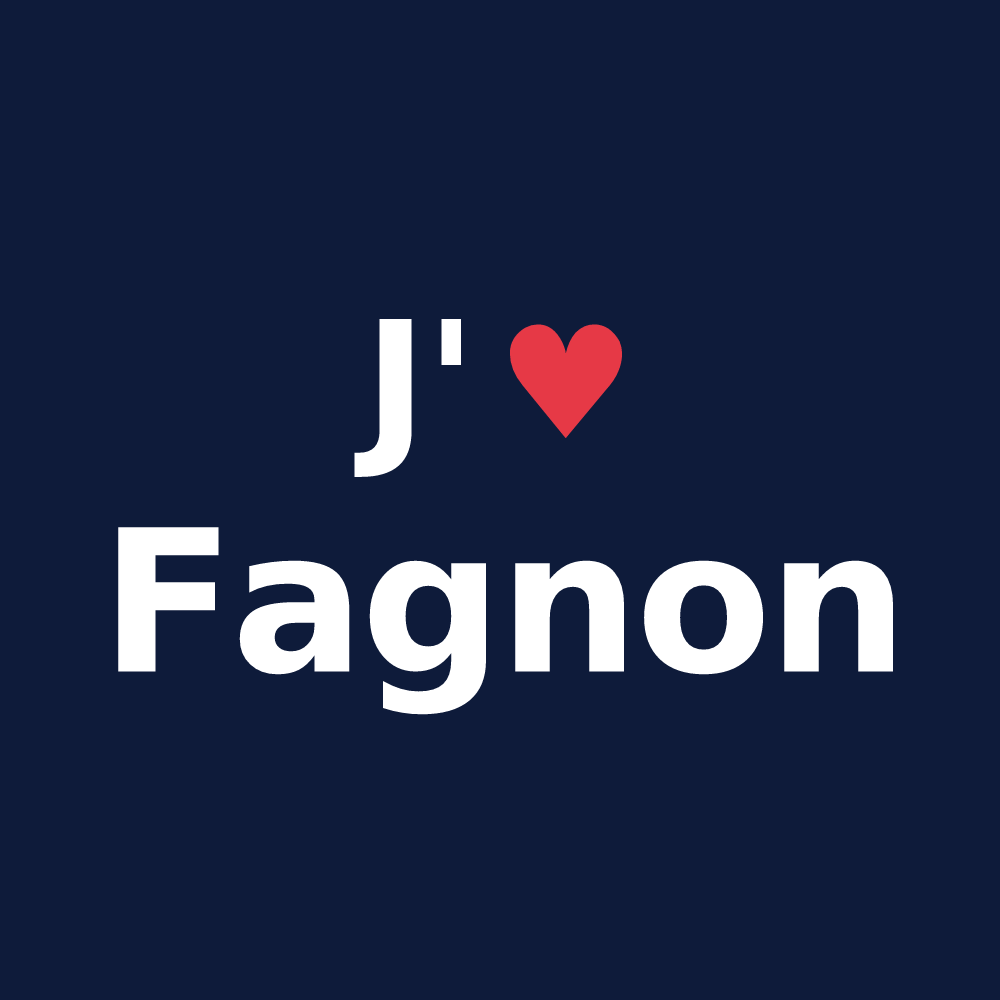 T-shirt personnalisé Fagnon — design J'aime Fagnon