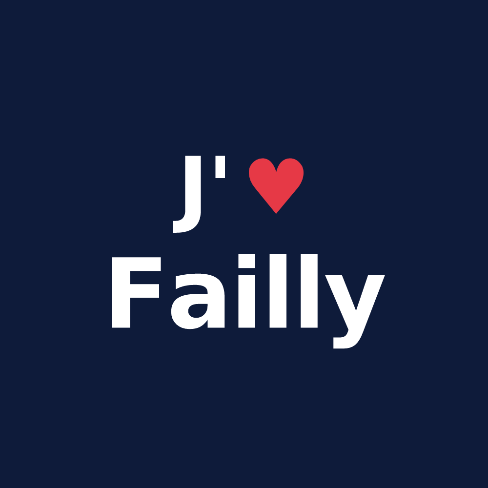 T-shirt personnalisé Failly — design J'aime Failly