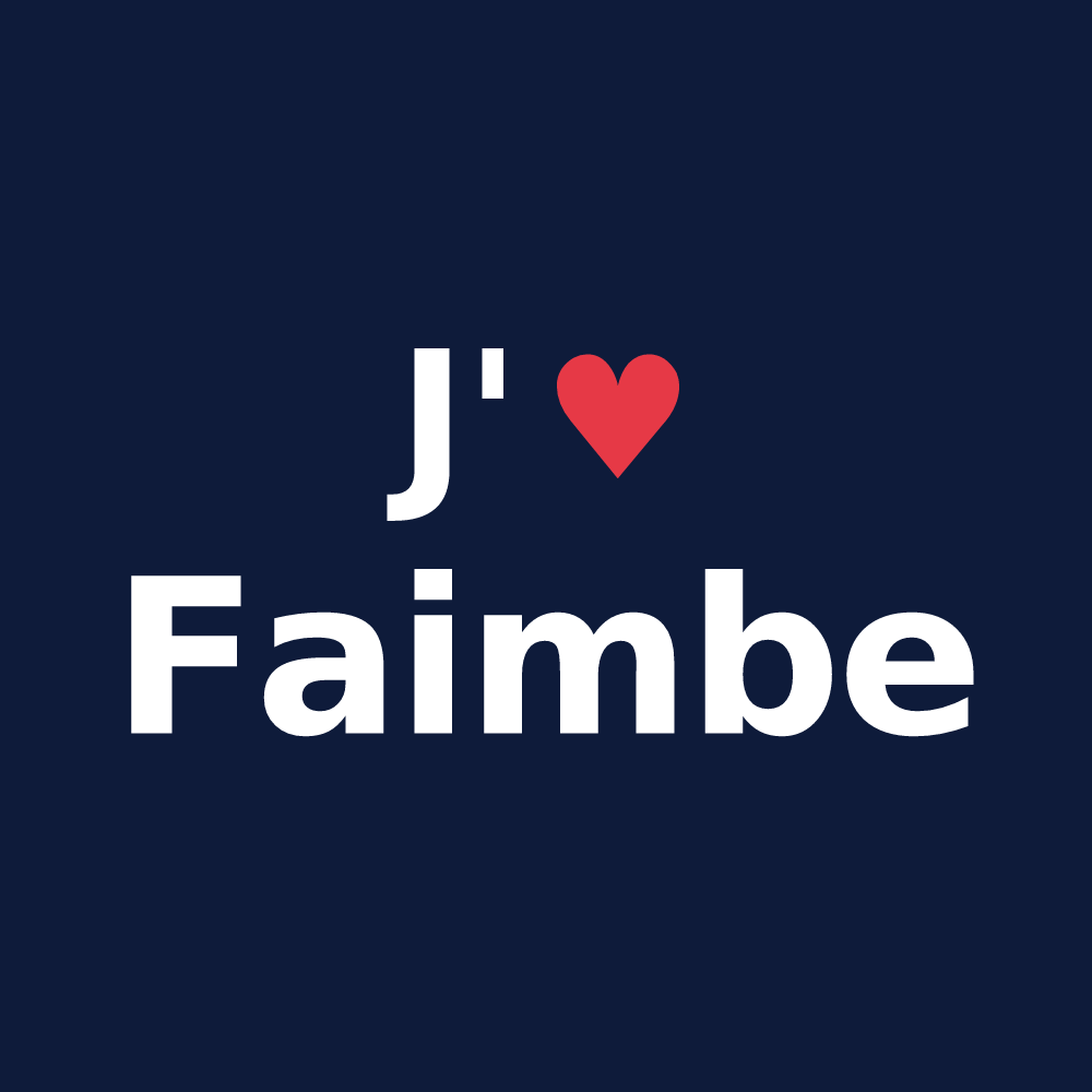 T-shirt personnalisé Faimbe — design J'aime Faimbe