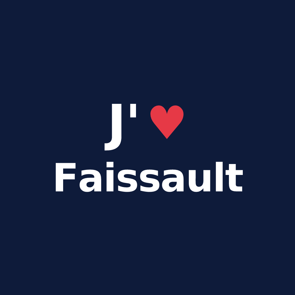 T-shirt personnalisé Faissault — design J'aime Faissault