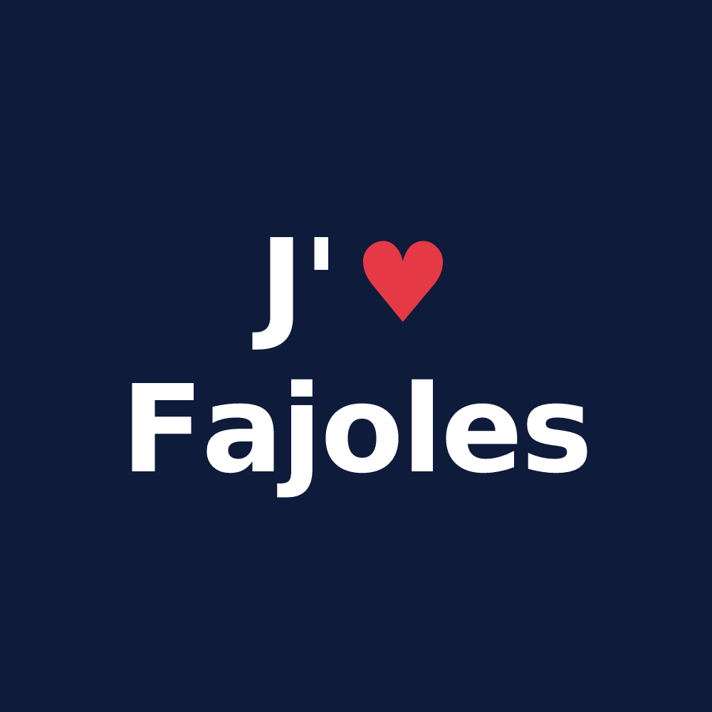 T-shirt personnalisé Fajoles — design J'aime Fajoles
