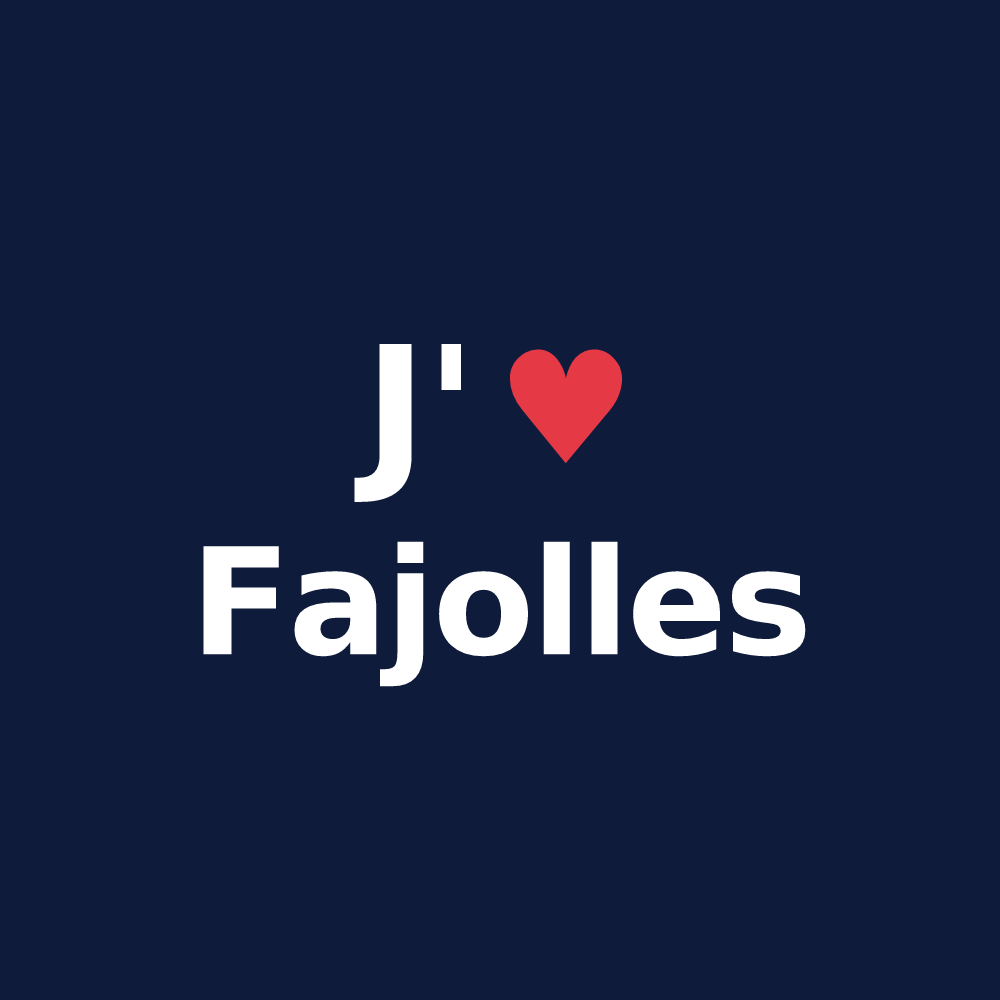 T-shirt personnalisé Fajolles — design J'aime Fajolles