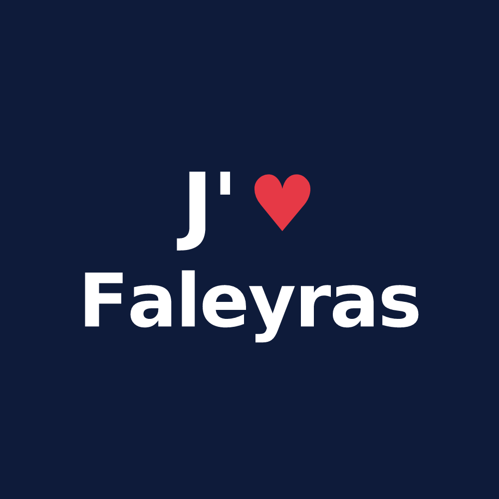 T-shirt personnalisé Faleyras — design J'aime Faleyras