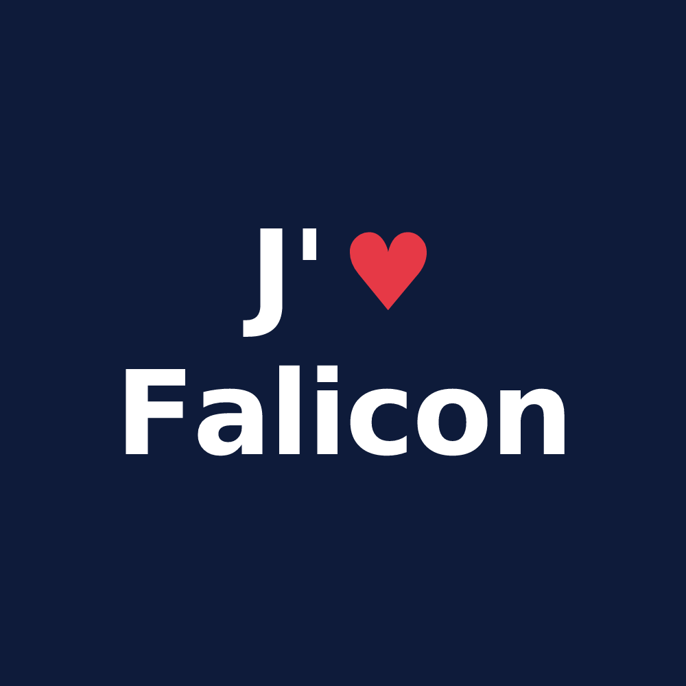 T-shirt personnalisé Falicon — design J'aime Falicon
