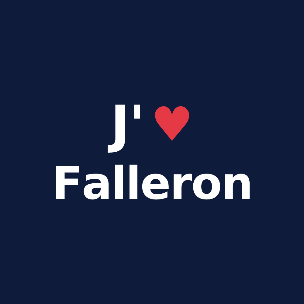 T-shirt personnalisé Falleron — design J'aime Falleron