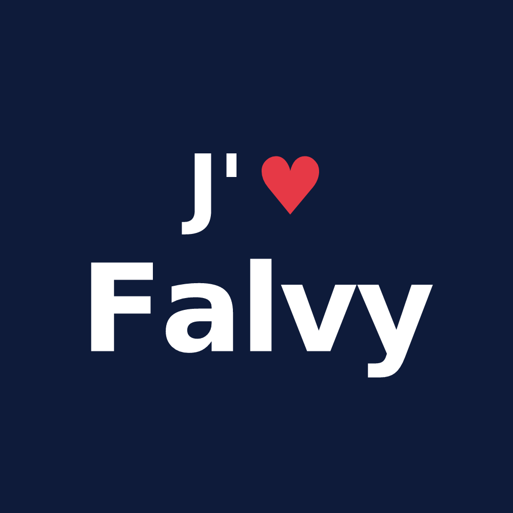 T-shirt personnalisé Falvy — design J'aime Falvy