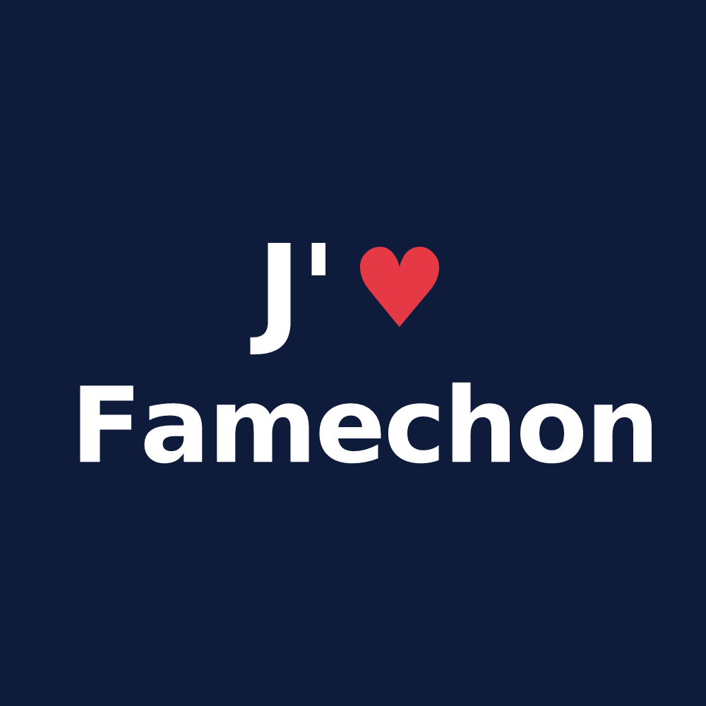 T-shirt personnalisé Famechon — design J'aime Famechon