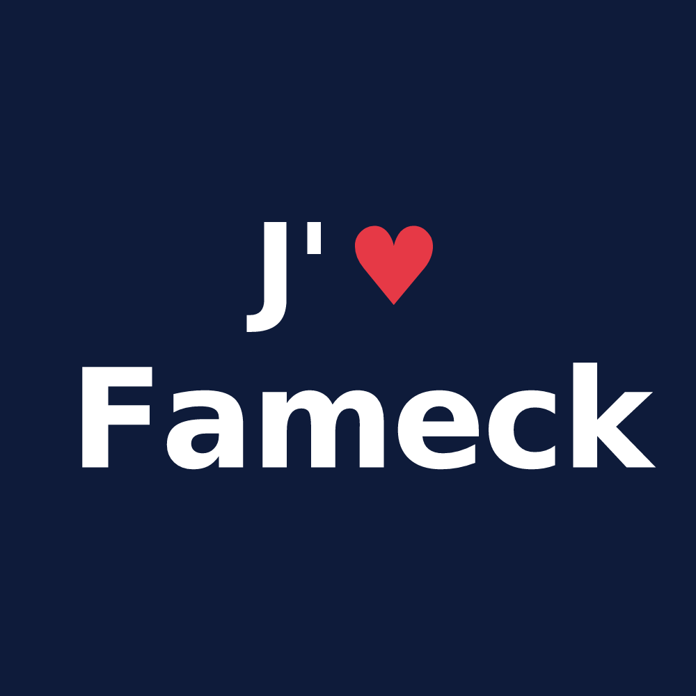 T-shirt personnalisé Fameck — design J'aime Fameck