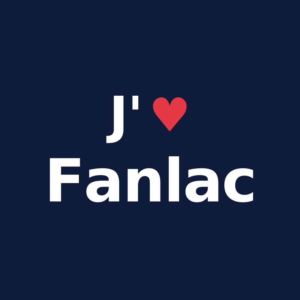 T-shirt personnalisé Fanlac — design J'aime Fanlac