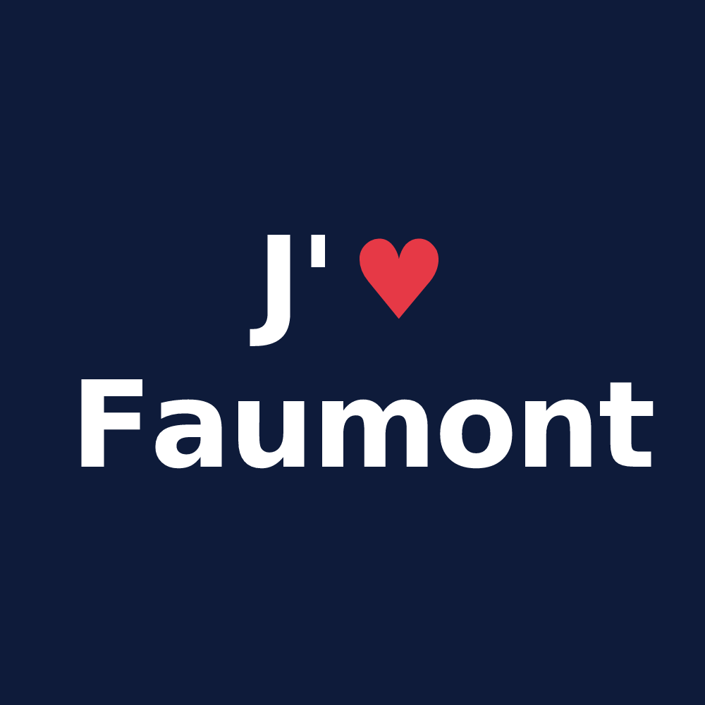 T-shirt personnalisé Faumont — design J'aime Faumont