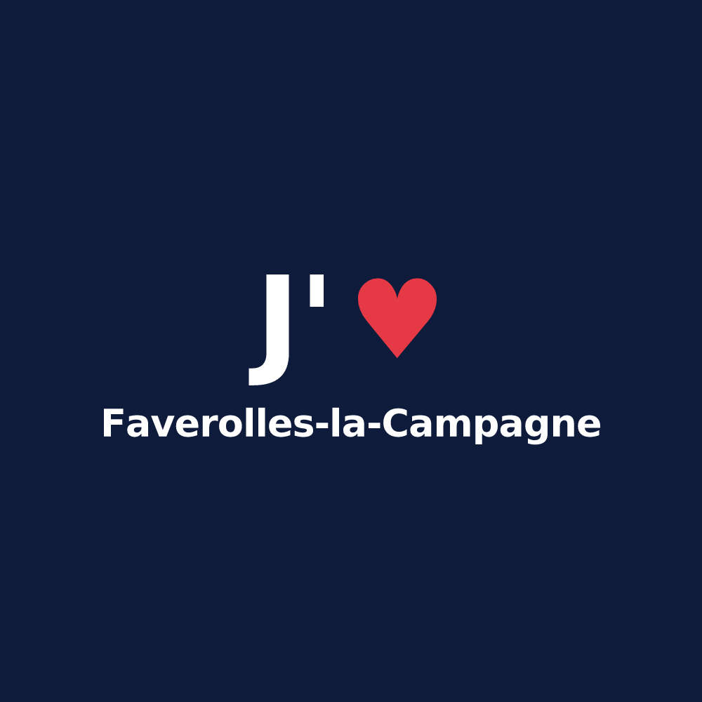 T-shirt personnalisé Faverolles-la-Campagne — design J'aime Faverolles-la-Campagne