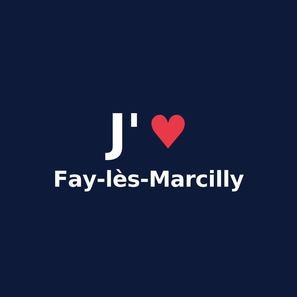 T-shirt personnalisé Fay-lès-Marcilly — design J'aime Fay-lès-Marcilly