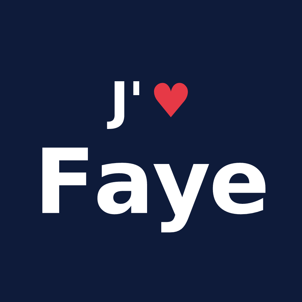 T-shirt personnalisé Faye — design J'aime Faye