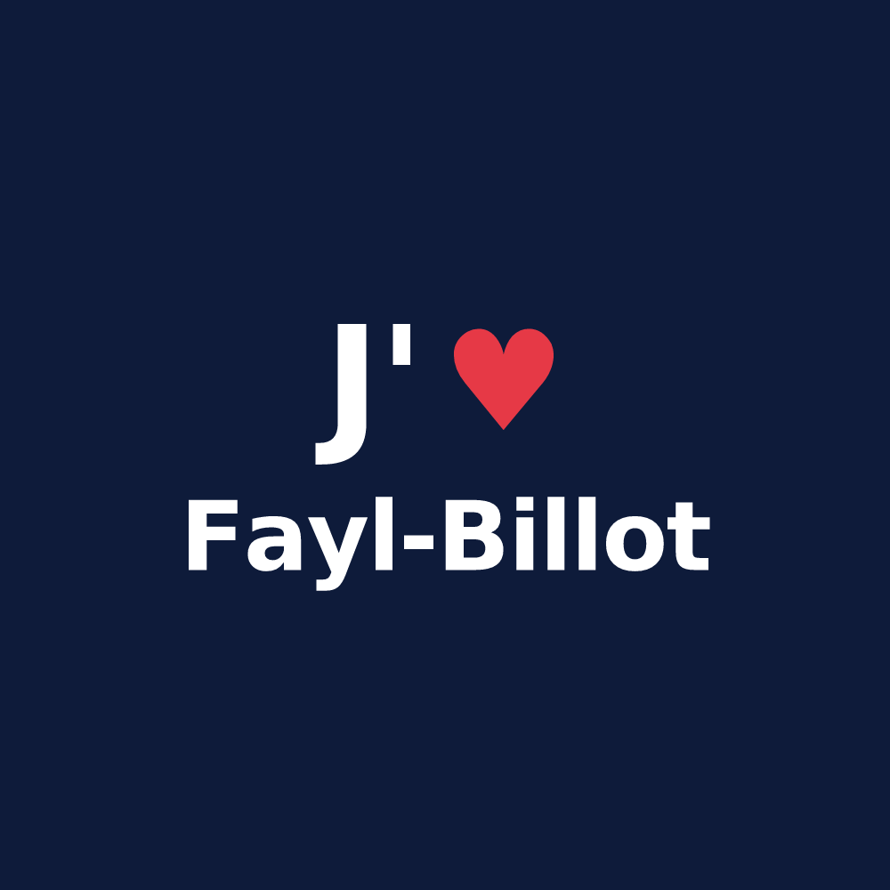 T-shirt personnalisé Fayl-Billot — design J'aime Fayl-Billot
