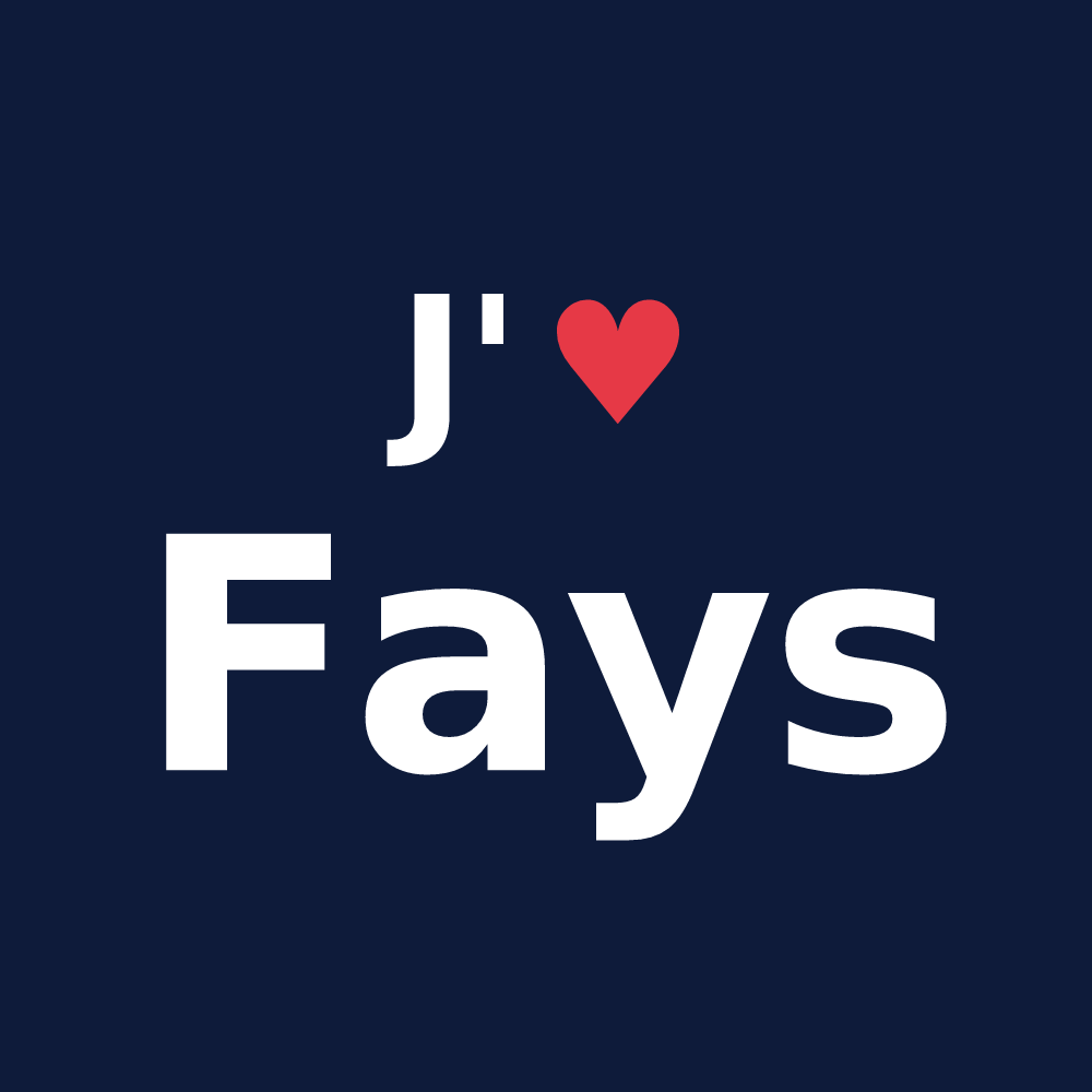 T-shirt personnalisé Fays — design J'aime Fays