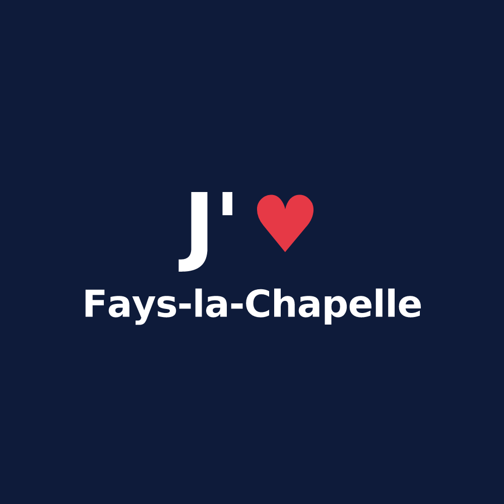 T-shirt personnalisé Fays-la-Chapelle — design J'aime Fays-la-Chapelle