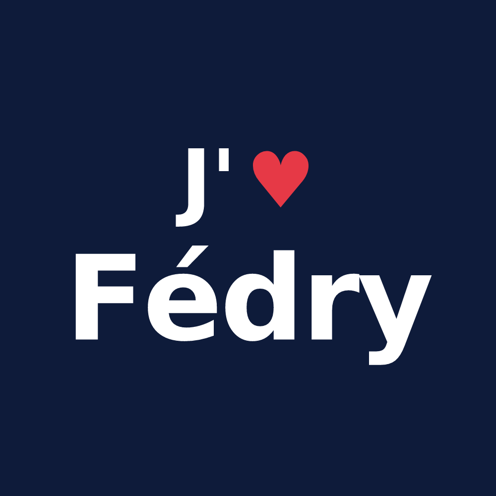 T-shirt personnalisé Fédry — design J'aime Fédry
