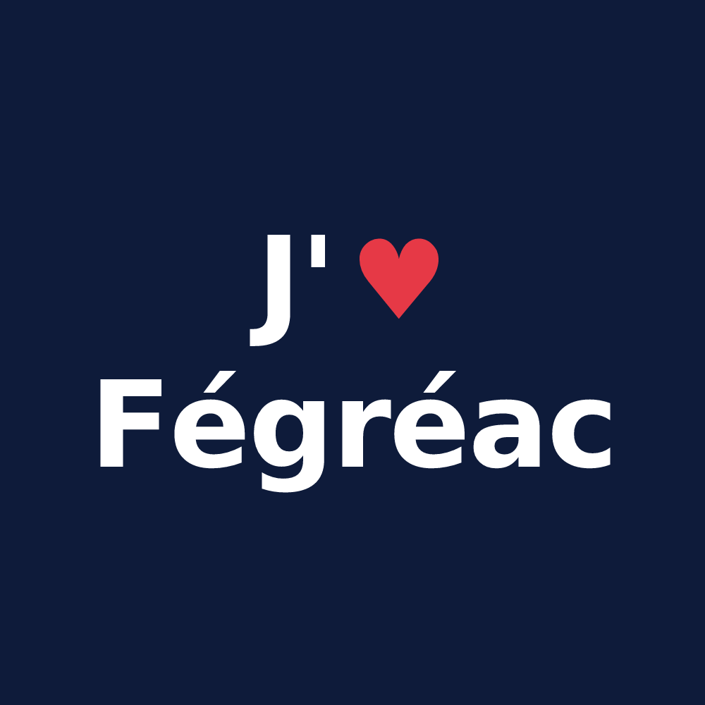 T-shirt personnalisé Fégréac — design J'aime Fégréac