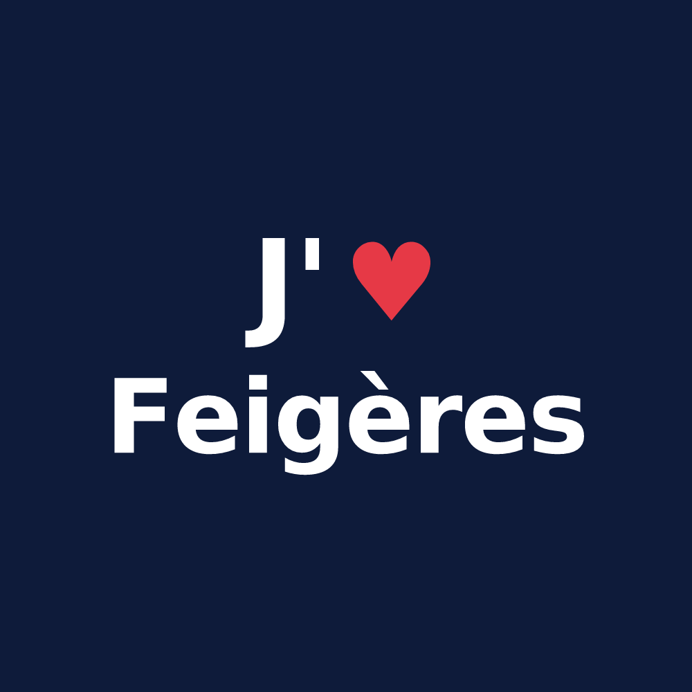 T-shirt personnalisé Feigères — design J'aime Feigères