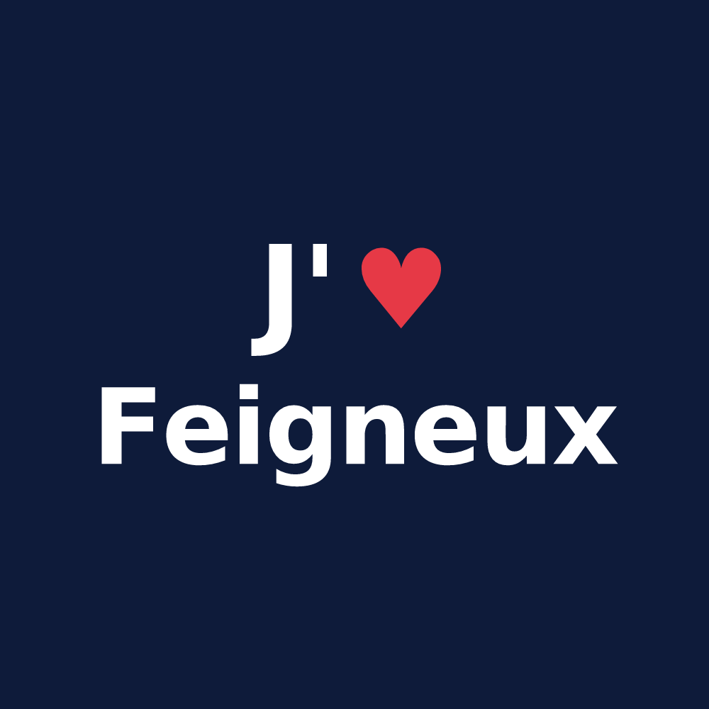 T-shirt personnalisé Feigneux — design J'aime Feigneux