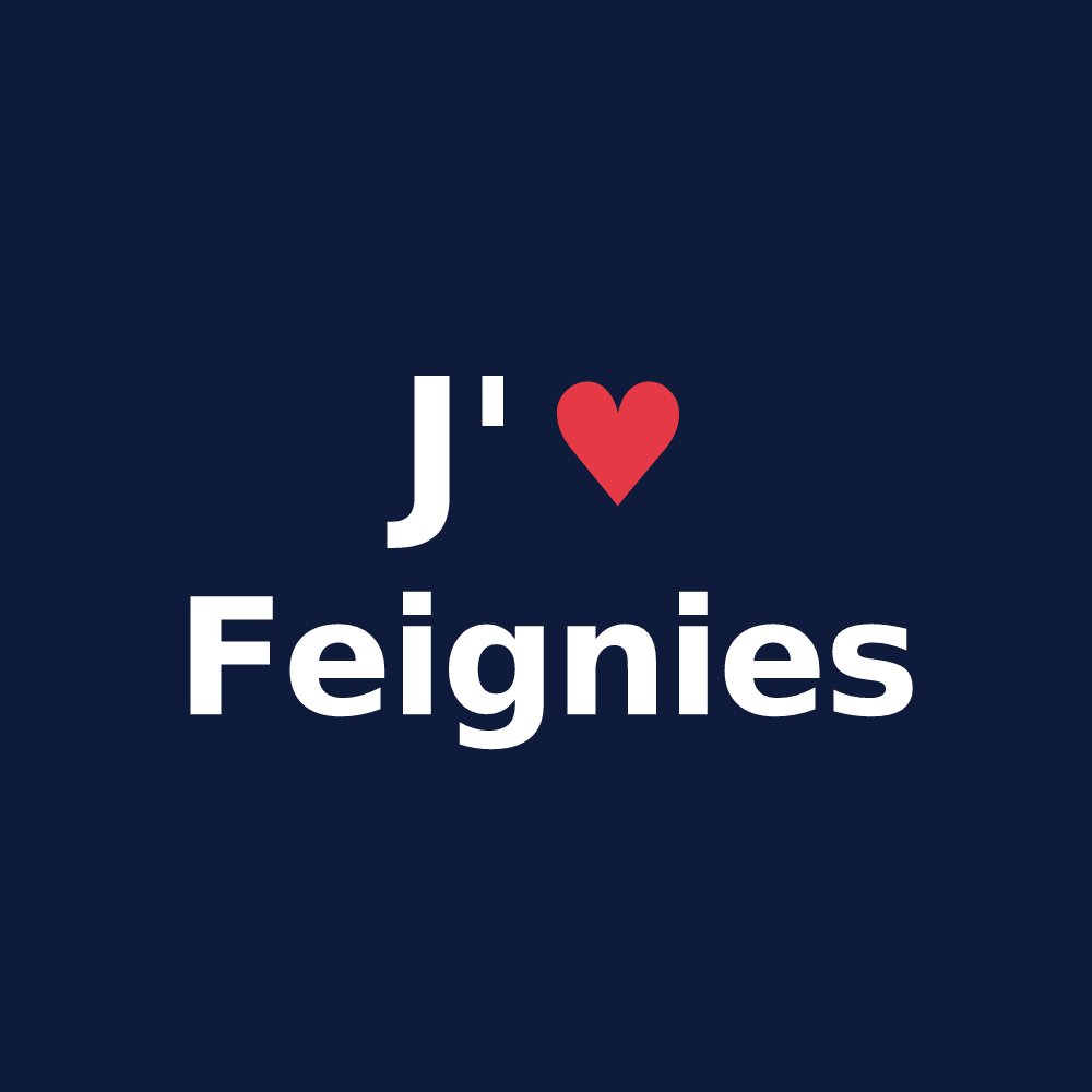 T-shirt personnalisé Feignies — design J'aime Feignies