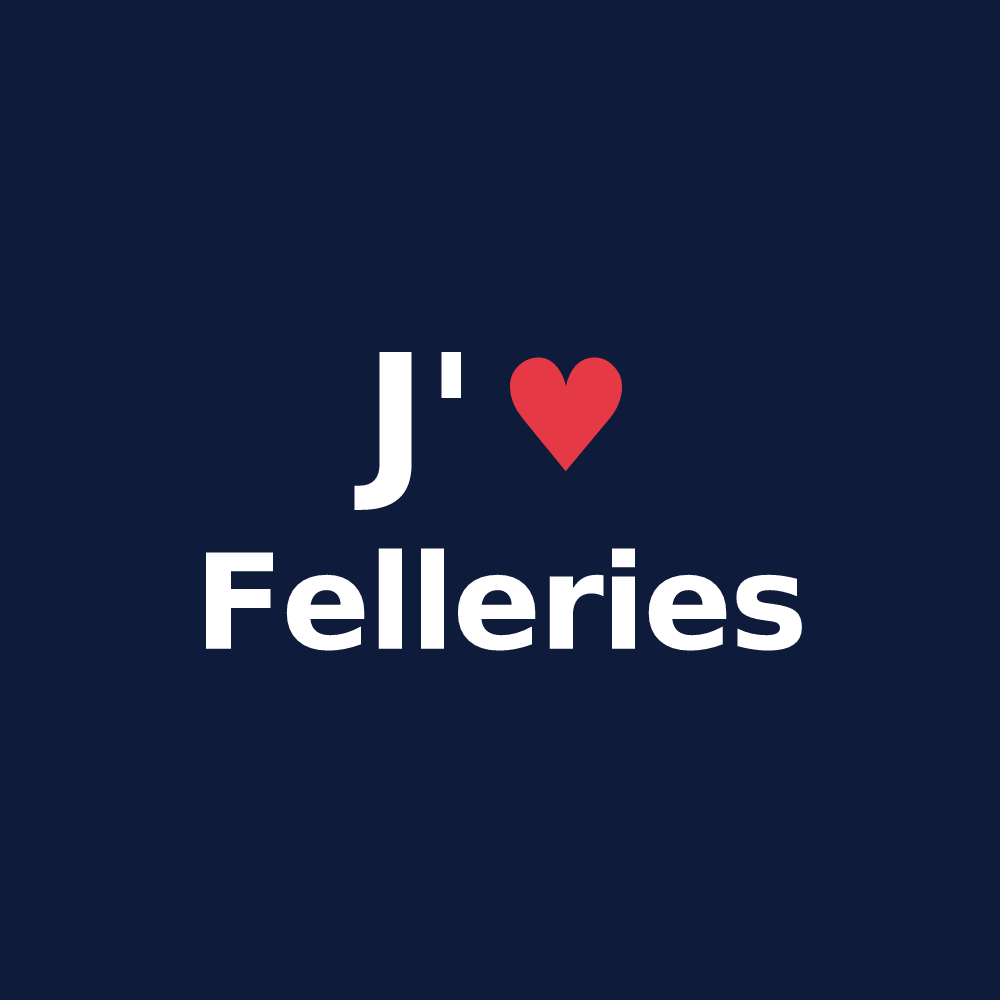 T-shirt personnalisé Felleries — design J'aime Felleries