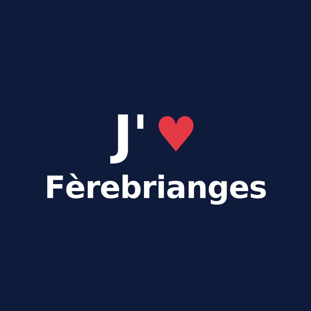 T-shirt personnalisé Fèrebrianges — design J'aime Fèrebrianges