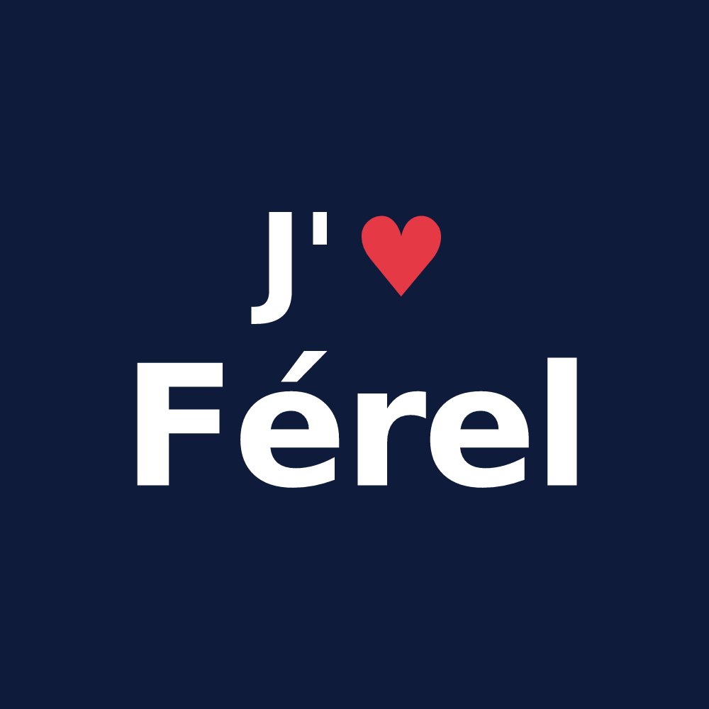 T-shirt personnalisé Férel — design J'aime Férel