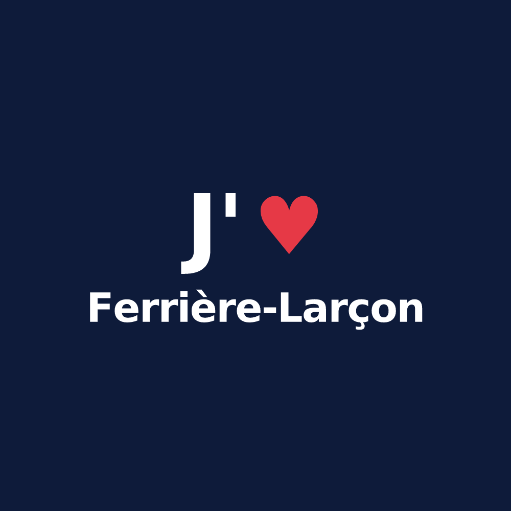 T-shirt personnalisé Ferrière-Larçon — design J'aime Ferrière-Larçon