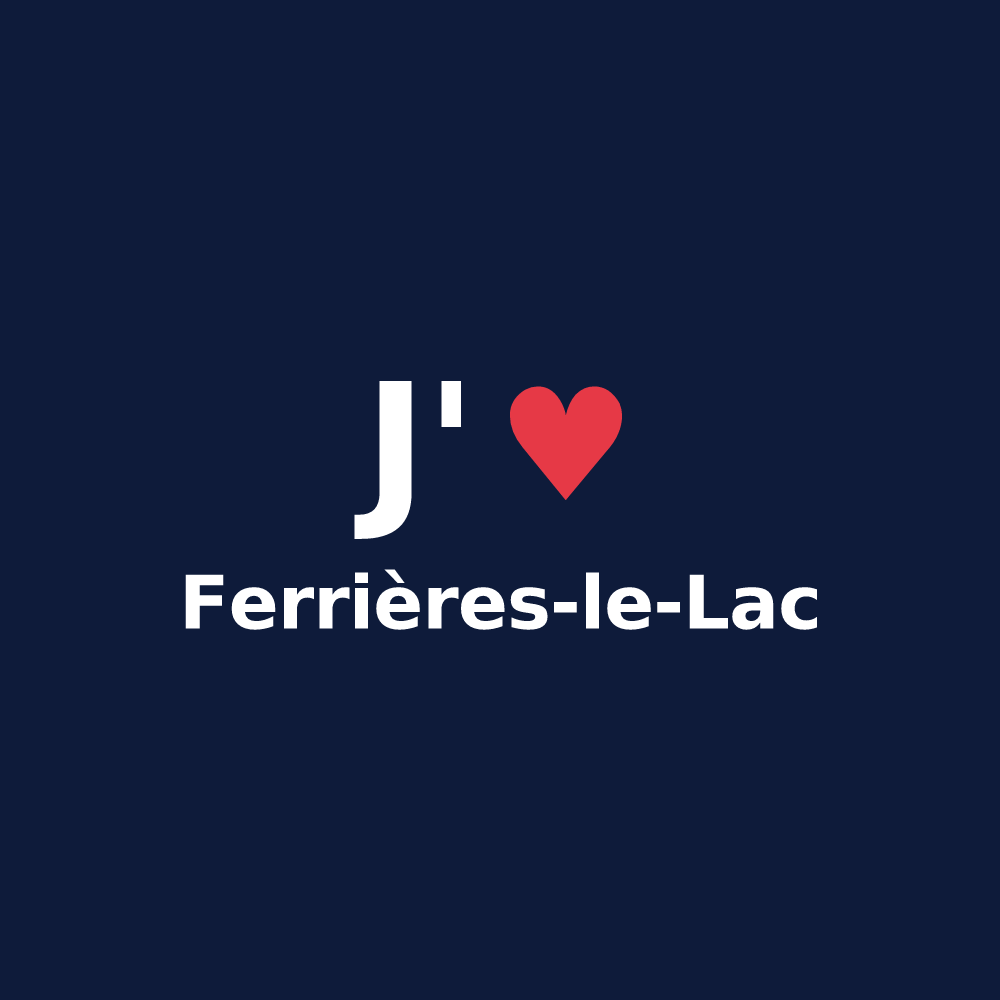 T-shirt personnalisé Ferrières-le-Lac — design J'aime Ferrières-le-Lac