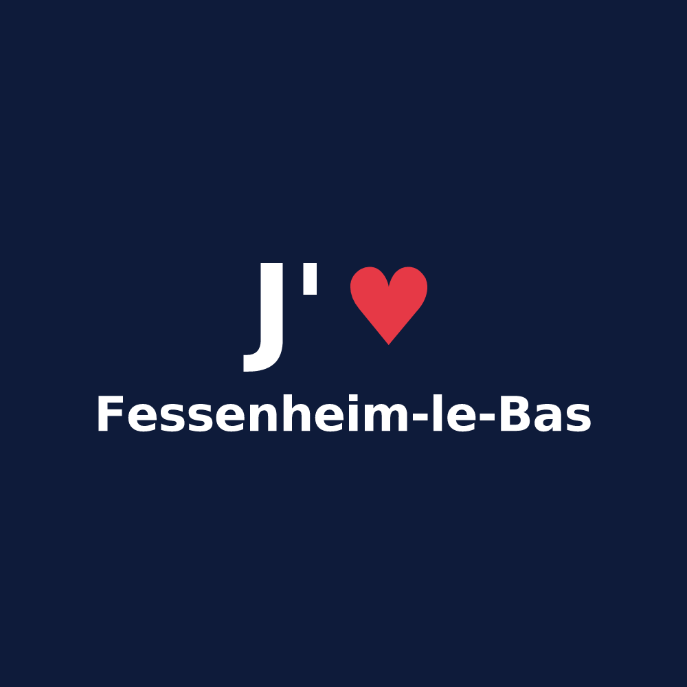 T-shirt personnalisé Fessenheim-le-Bas — design J'aime Fessenheim-le-Bas