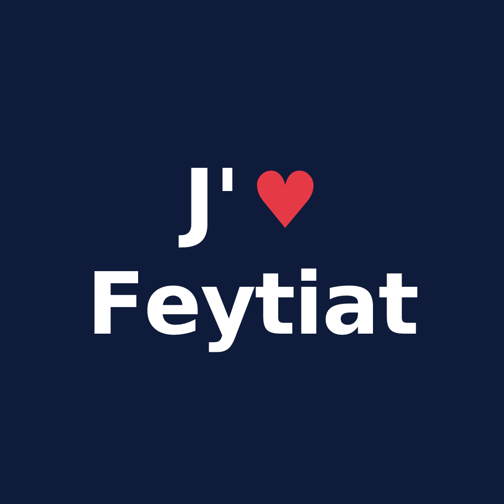 T-shirt personnalisé Feytiat — design J'aime Feytiat