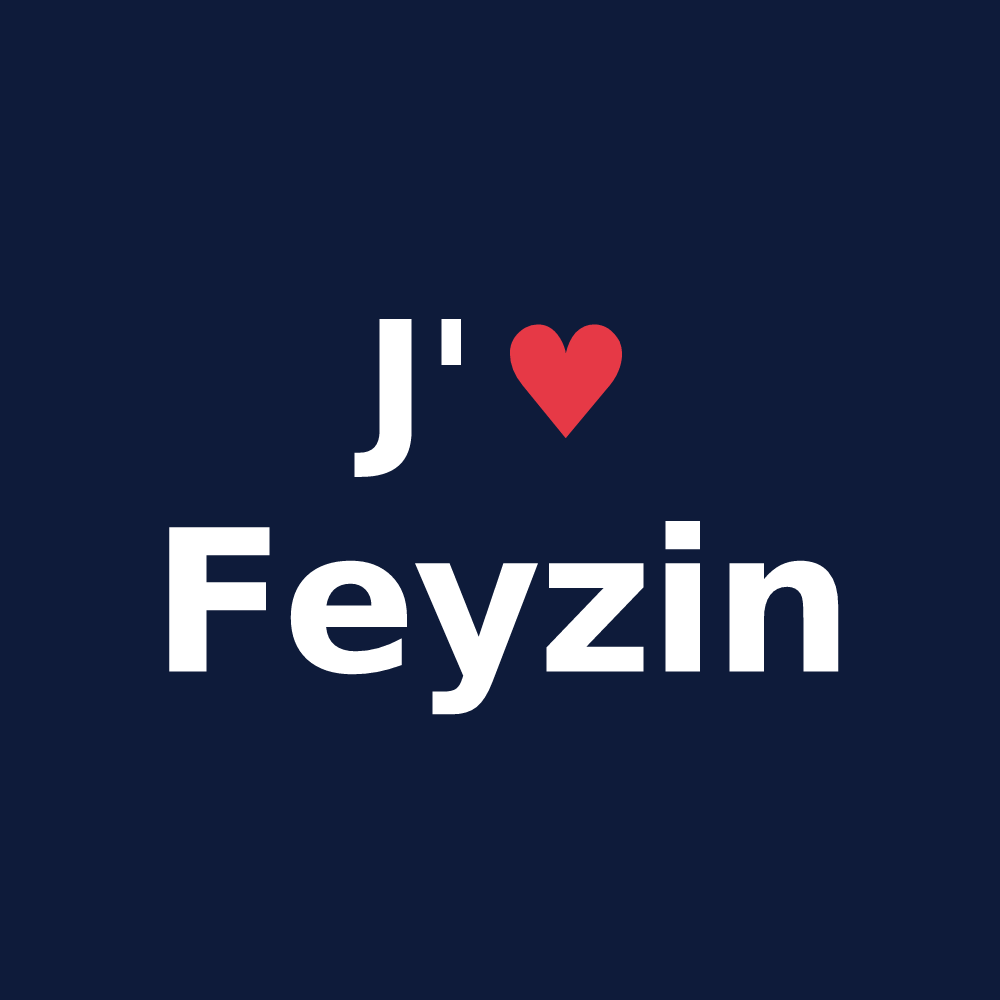 T-shirt personnalisé Feyzin — design J'aime Feyzin