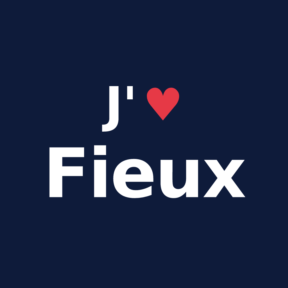 T-shirt personnalisé Fieux — design J'aime Fieux