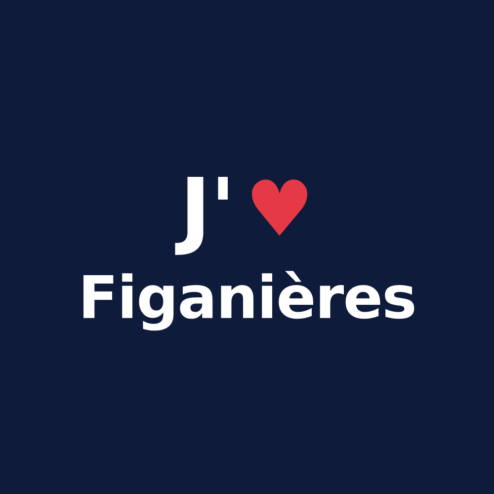 T-shirt personnalisé Figanières — design J'aime Figanières