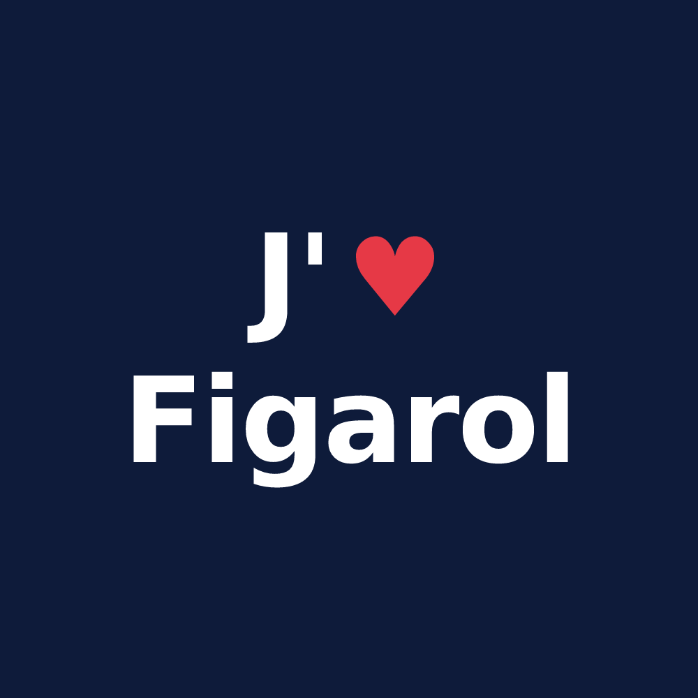 T-shirt personnalisé Figarol — design J'aime Figarol