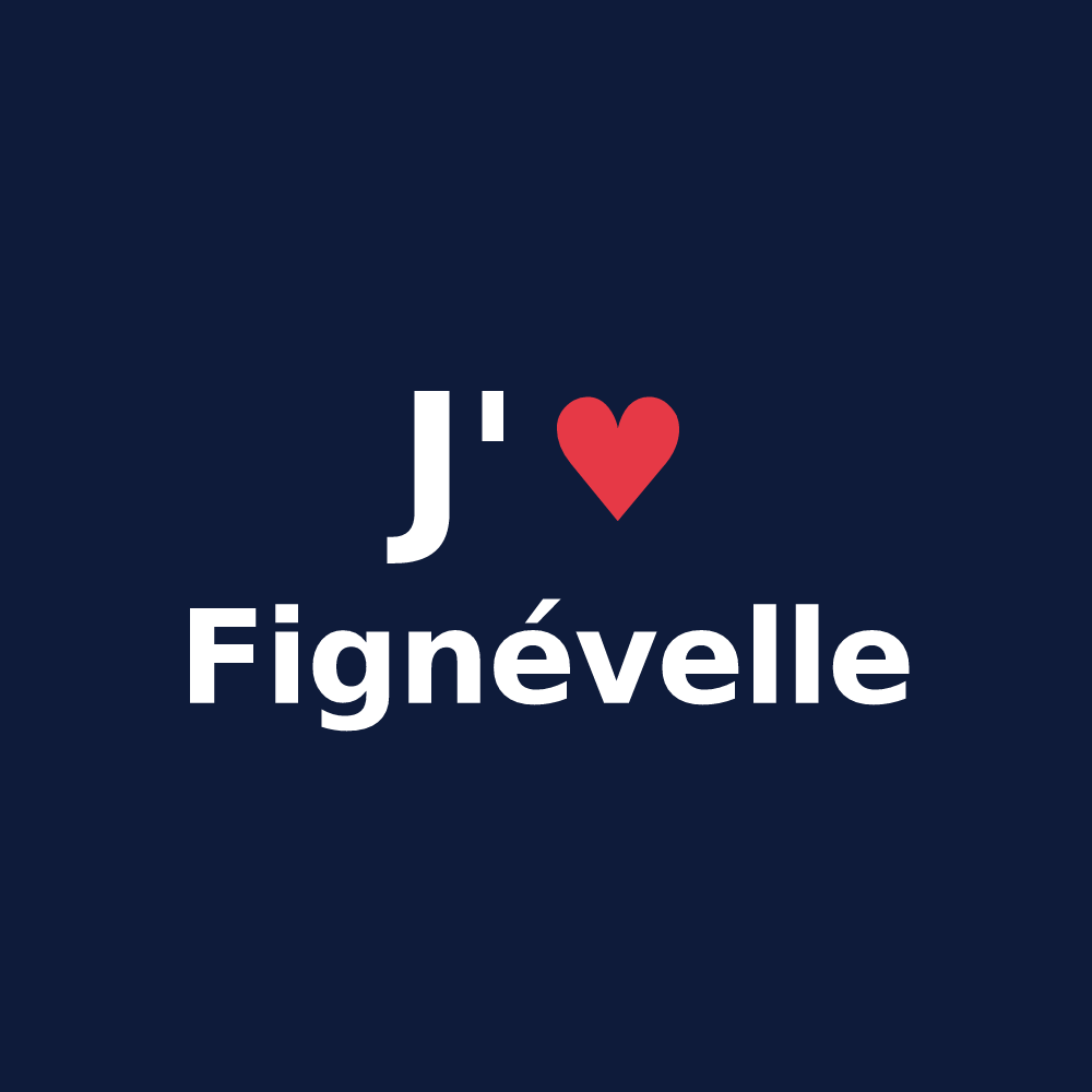 T-shirt personnalisé Fignévelle — design J'aime Fignévelle