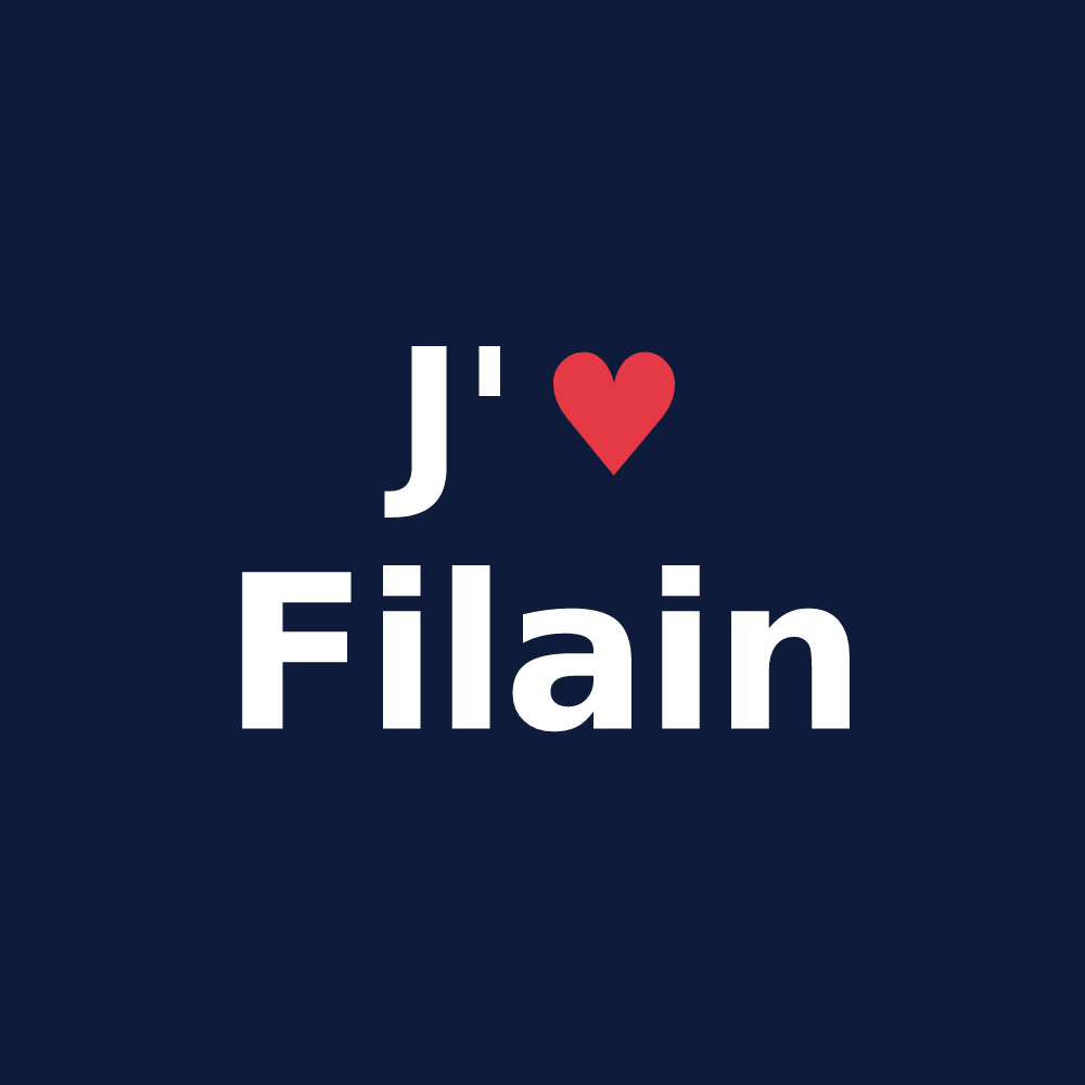 T-shirt personnalisé Filain — design J'aime Filain