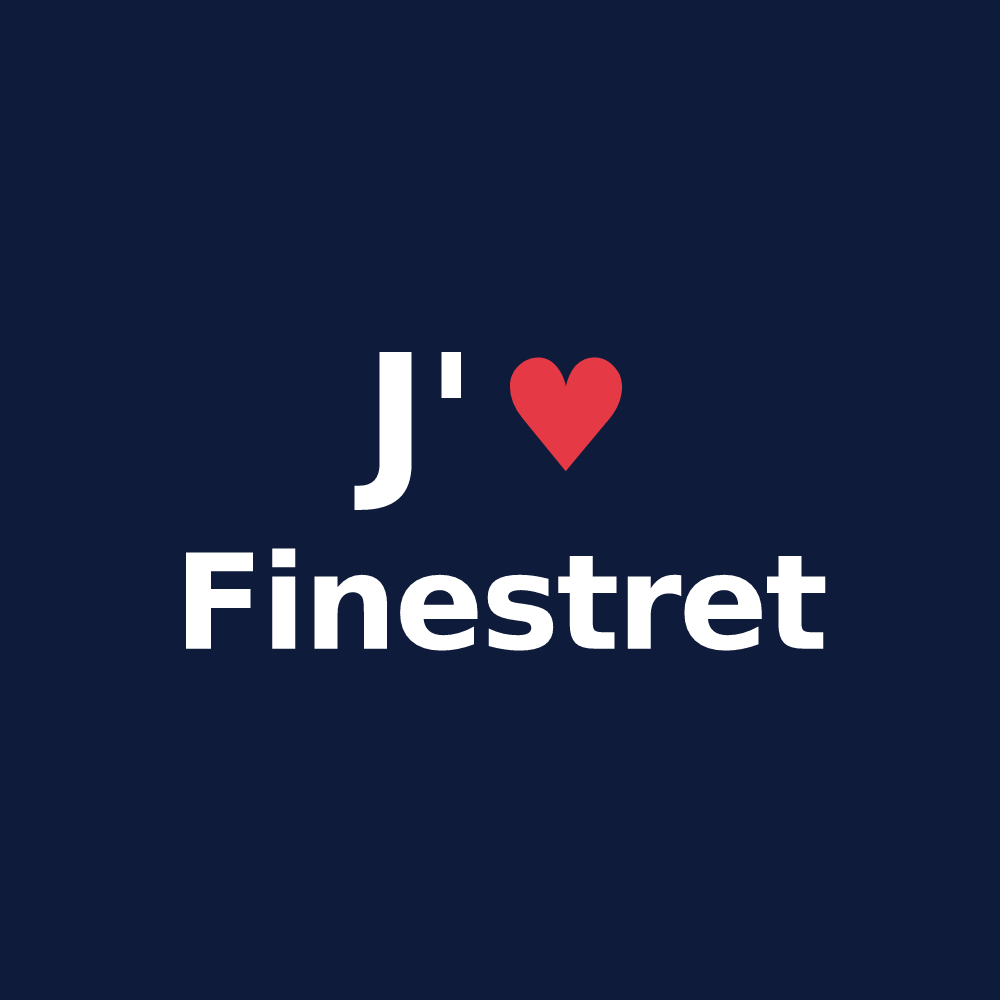 T-shirt personnalisé Finestret — design J'aime Finestret