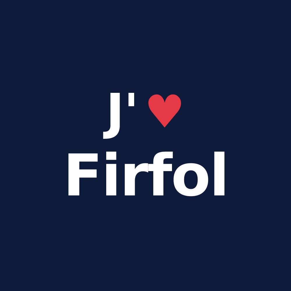 T-shirt personnalisé Firfol — design J'aime Firfol