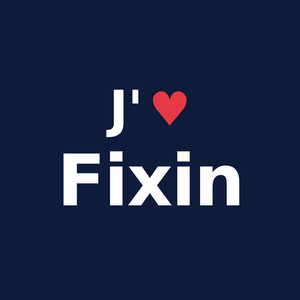 T-shirt personnalisé Fixin — design J'aime Fixin