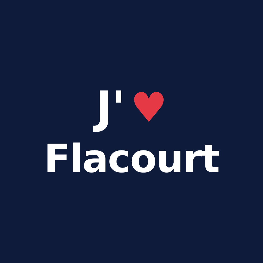 T-shirt personnalisé Flacourt — design J'aime Flacourt