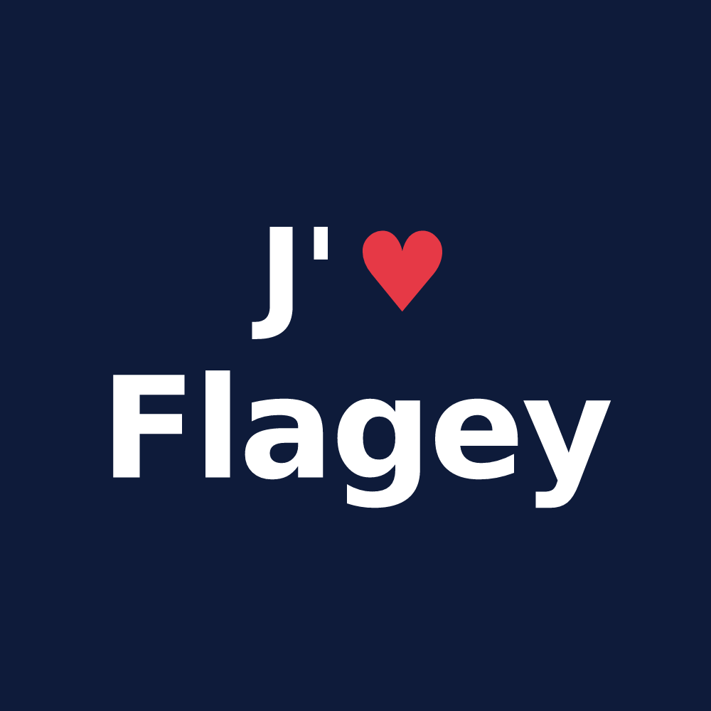 T-shirt personnalisé Flagey — design J'aime Flagey