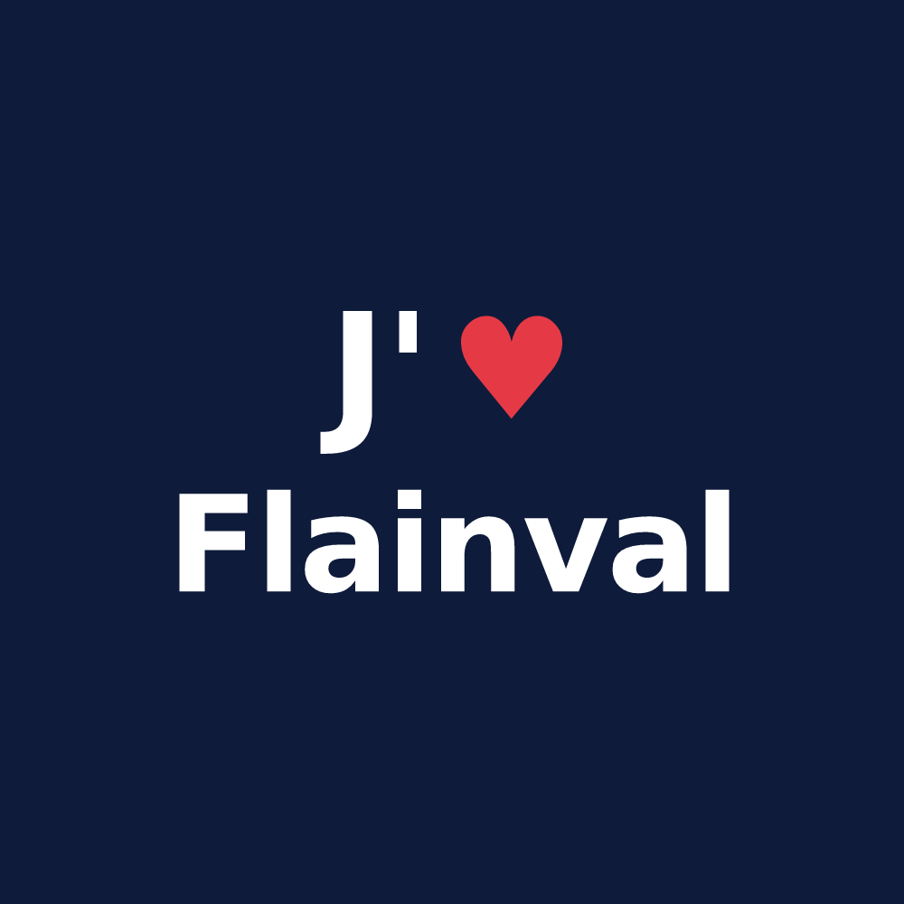 T-shirt personnalisé Flainval — design J'aime Flainval