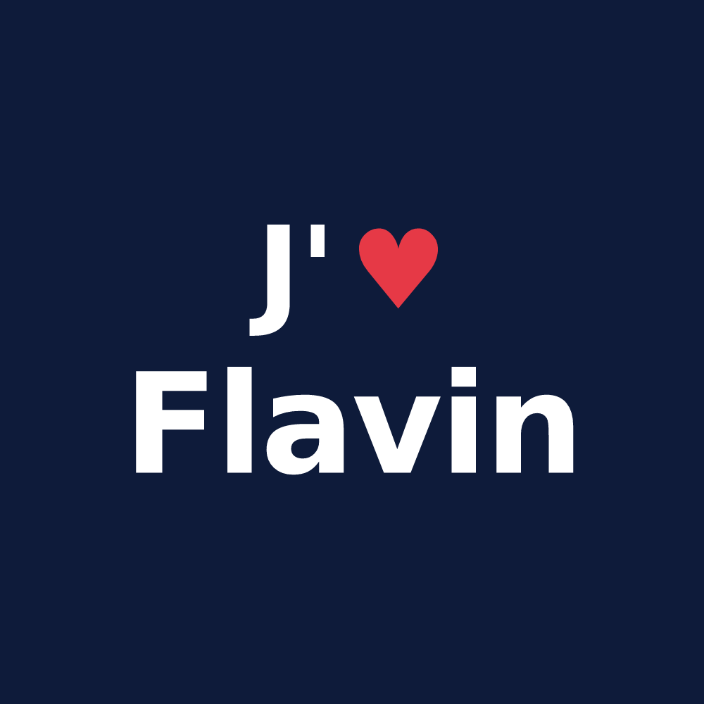 T-shirt personnalisé Flavin — design J'aime Flavin