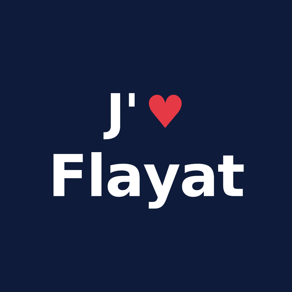 T-shirt personnalisé Flayat — design J'aime Flayat