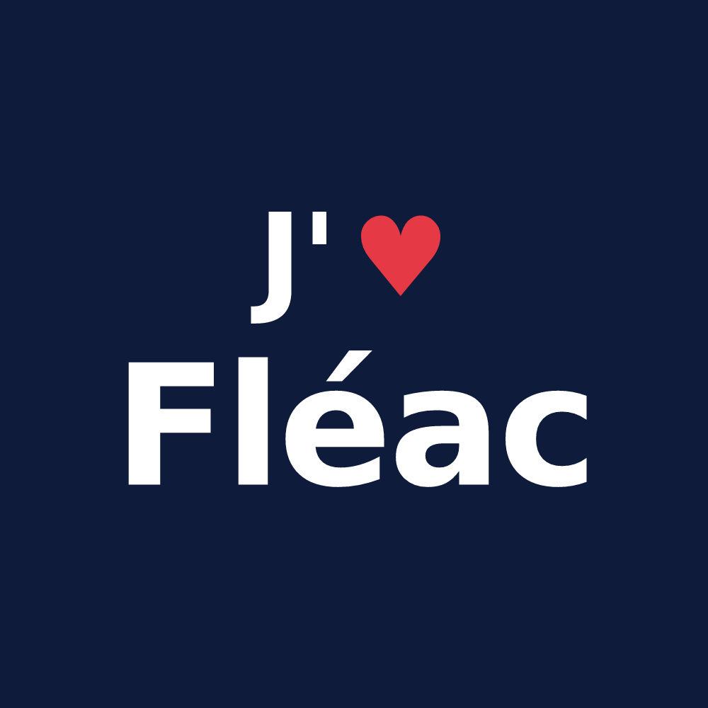 T-shirt personnalisé Fléac — design J'aime Fléac