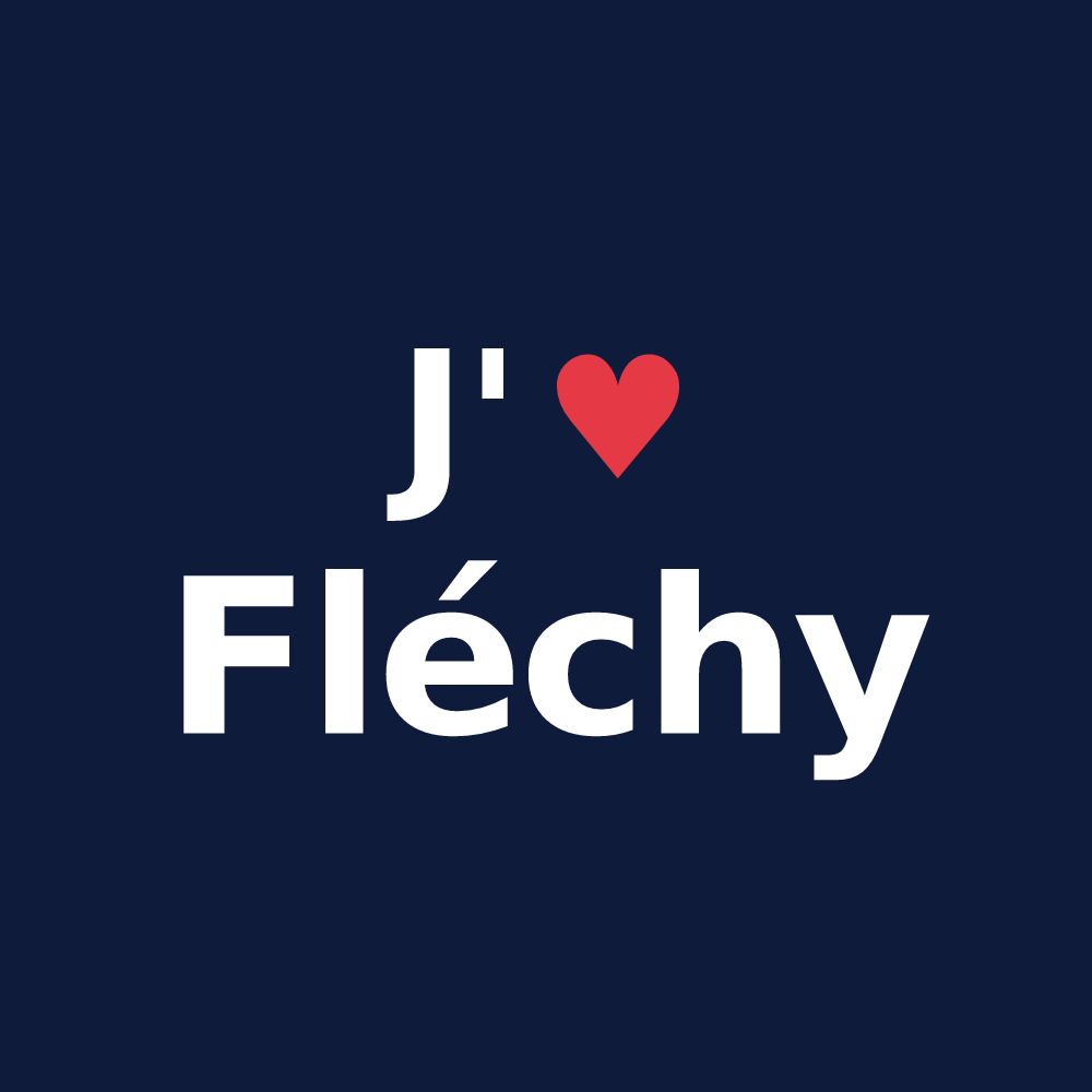 T-shirt personnalisé Fléchy — design J'aime Fléchy