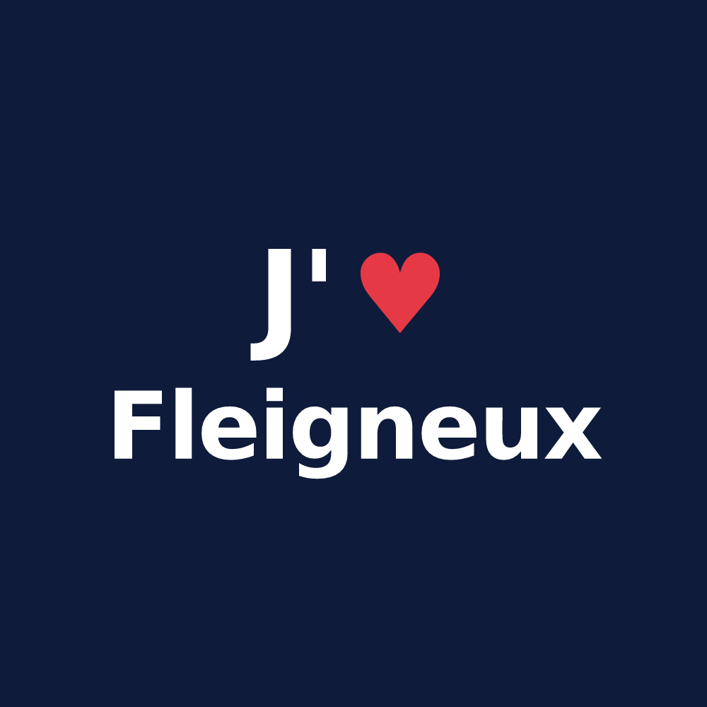 T-shirt personnalisé Fleigneux — design J'aime Fleigneux